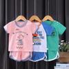 Summer Children's Short Sleeve Set Cotton Boys and Girls Shorts for Children