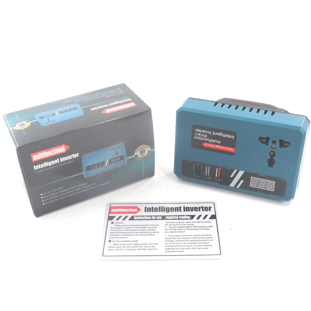 110В 120Вт Power Bank с USB для аккумулятора Makita 18В Li-ion Портативный Интеллектуальный Инвертор Преобразователь Трансформатор Внешний Рабочий Инвертор
