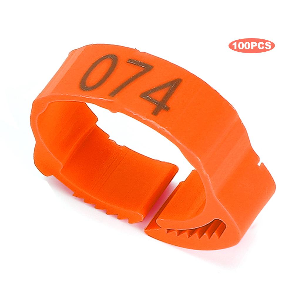 100 шт., кольцо для ног птицы, курица, утка, птица, пряжка, кольцо с зажимом и табличкой для кормления