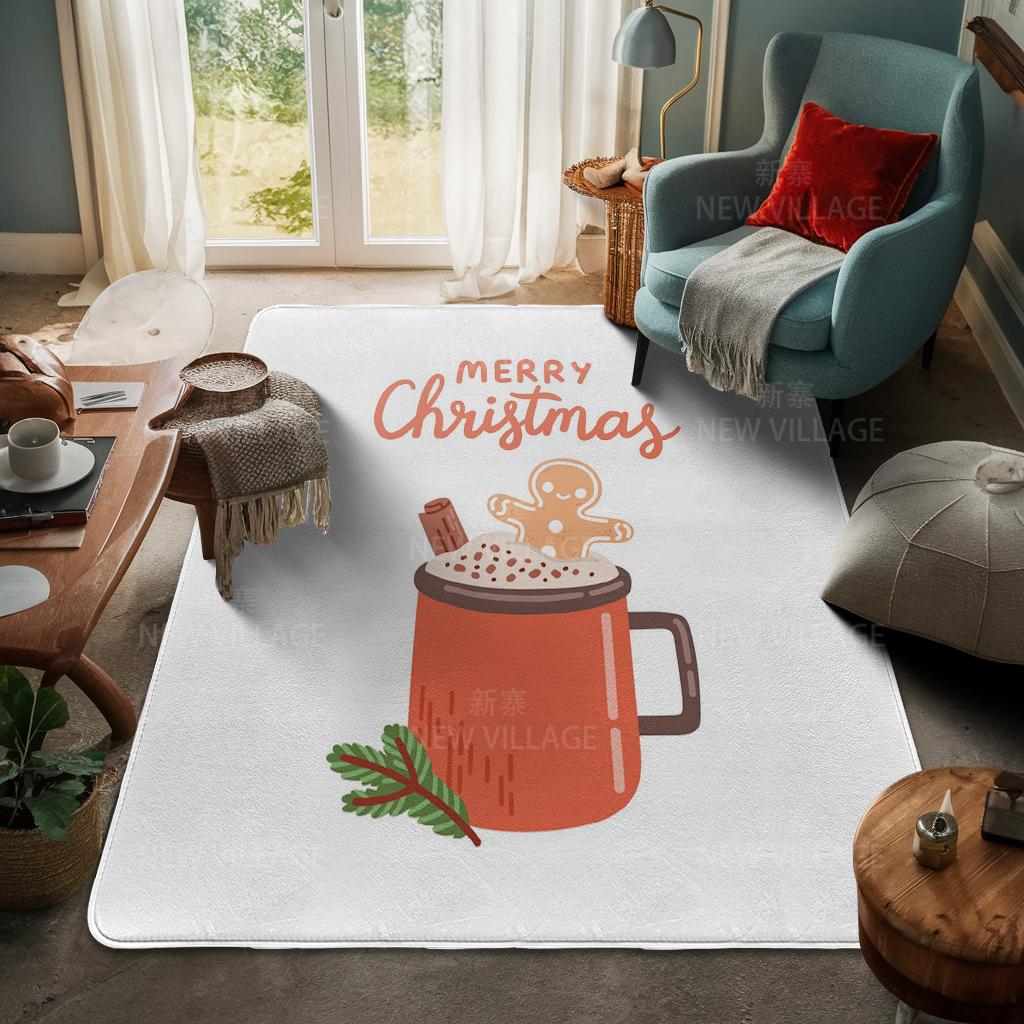 Ковер у входа в дом Домашний коврик у двери Гостиная Ванная Комната Ноги ванная комната Нескользящие коврики с водопоглощением для ванной Счастливого Рождества зима