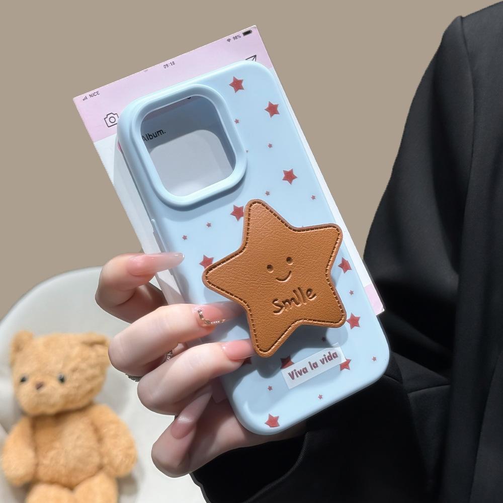 Подходит для чехла на мобильный телефон Apple 17Promax со держателем-звездочкой iPhone15/14/13 защитный чехол силиконовый мягкий чехол 12