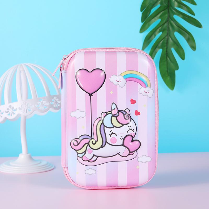 Квадратный пенал из ЭВА с рисунком - большая вместимость для студентов и взрослых