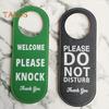 Не беспокоить Дверная вешалка Двусторонняя искусственная кожа Добро пожаловать Пожалуйста, постучите Домашний Офис Дверная ручка Знак Подвесной декоративный орнамент