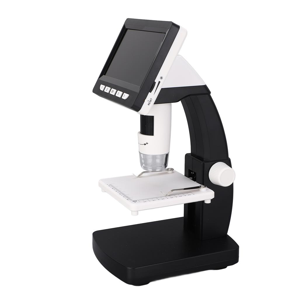 Digital Microscope with 4.3 Inch IPS Screen 50 to 1000X 2MP 1080P Electronic Magnifier Camera with 8 LED Lights for