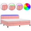 Maison Exclusive - Sommier à lattes de lit avec matelas et LED Rose 200x200 cm