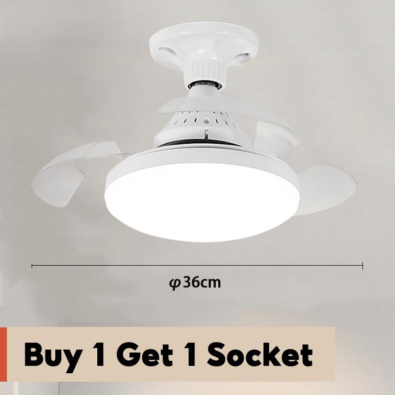 14-дюймовый электрический потолочный вентилятор с подсветкой, гнездо E27, невидимый потолочный вентилятор, 24 Вт, бытовой складной небольшой вытяжной вентилятор