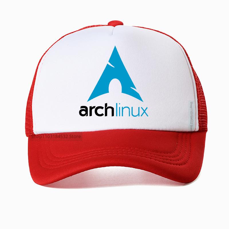 Arch Linux Unisex Baseball Cap Mesh Breathable Cool Summer Adjustable Dad Hat Snapback Casquette