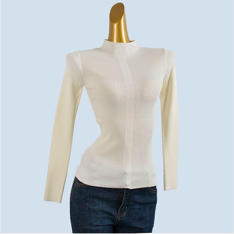 Quality Half Turtleneck Knitwear Female 2025 Spring and Autumn New Arrival Silm Slim Looking Inner Wear Base All-Matching Long Sleeve Top