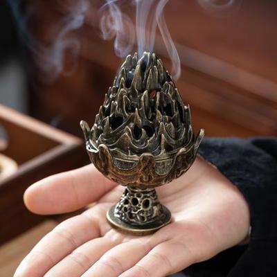 Вертикальная мини-подставка для благовоний из сплава, полая, портативная, настольное украшение, домашняя аромалампа, украшение для стола