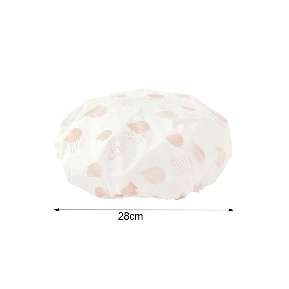 Double Layer Design Waterproof Shower Caps Double Drying Hair Cap Adult