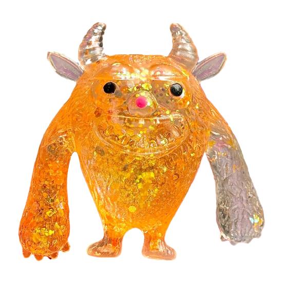 Мультяшная корова, сжимающаяся игрушка с блестками, для снятия стресса, Демон-корова, Сахарный шарик, Сенсорная игрушка, Расслабление, Снижение тревожности, Животная фиджет-игрушка