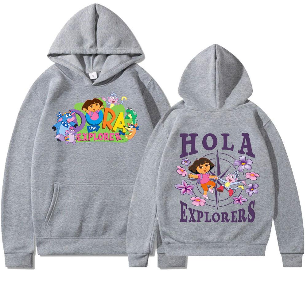 Dora The Explorer Fashion-Forward Fans Cozy Hoodies with Vibrant Prints HoodyCreativity Adventure Cartoon Adult Tops Women Gift