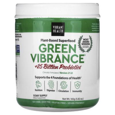 Green Vibrance +25 миллиардов пробиотиков, Версия 21.0, 5,82 унции (165 г)
