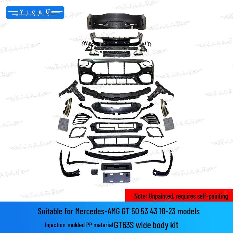 AMG GT43/50/53 to GT63S Upgrade: Injection Molded PP Body Kits with Front & Rear Bumpers and Rear Diffuser