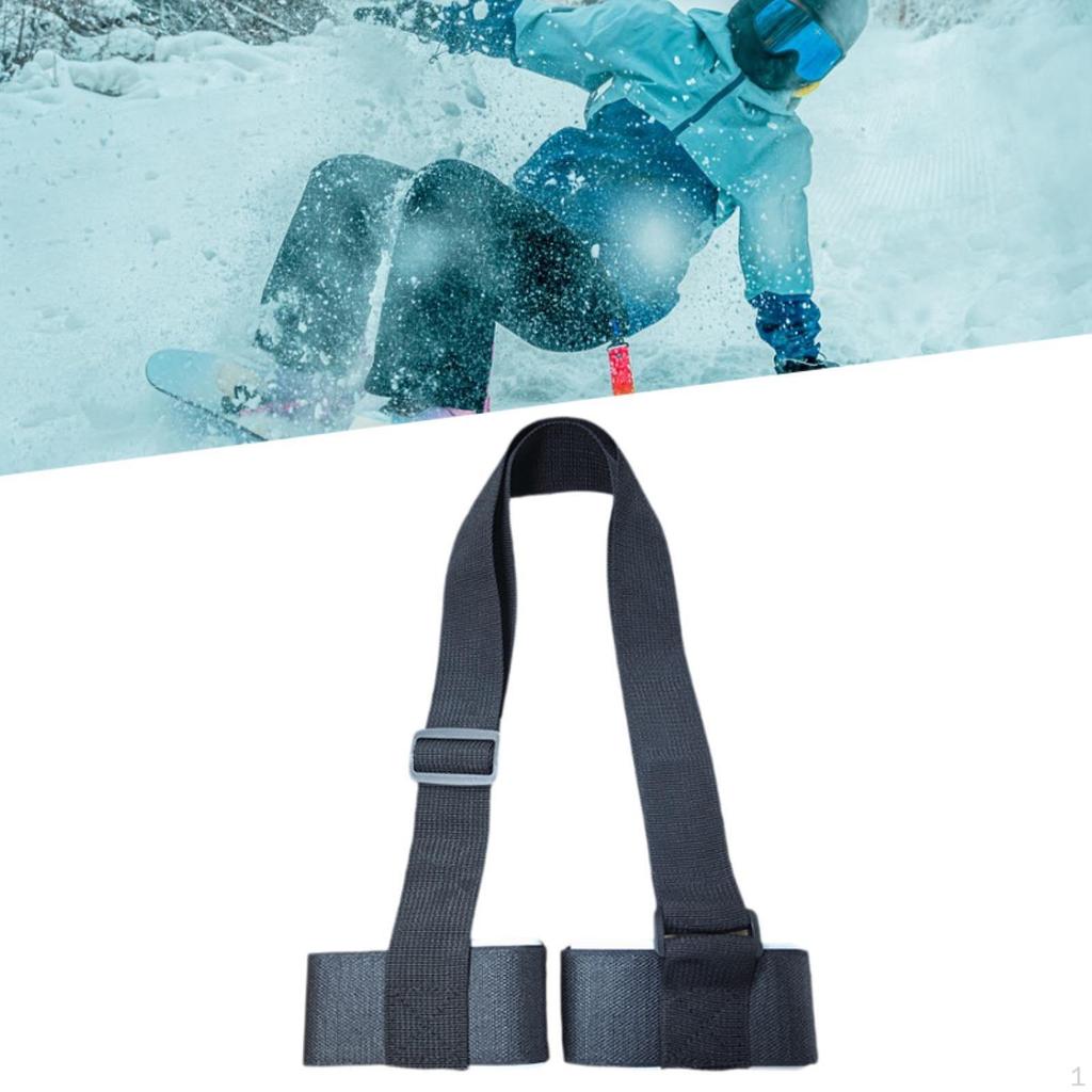 Ski and Pole Carrier Adjustable Transport Your Gear Snowboard Holder Lash Fixing Belt Loop