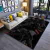 Black Wolves with Red Eyes Suitable As a Non-slip Mat for the Living Room or Bedroom Sofa