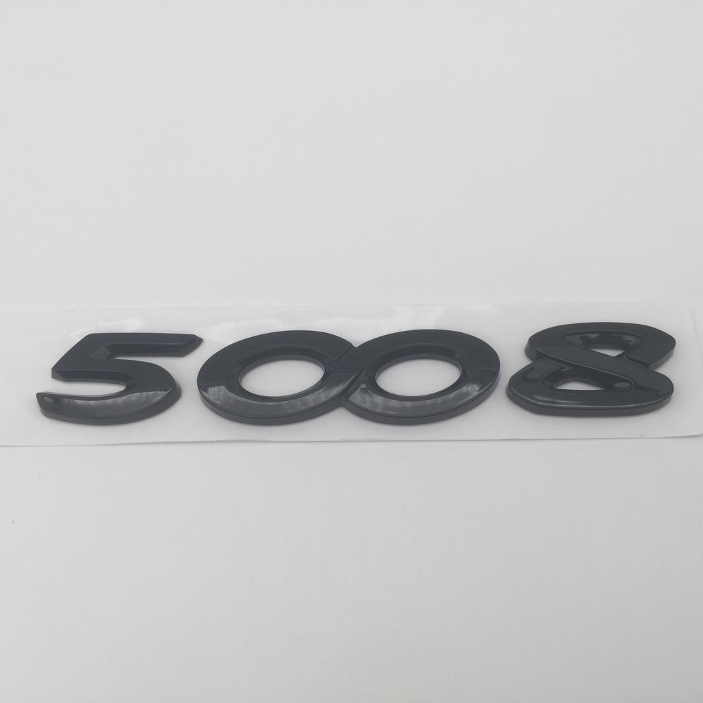 1pcs 3D ABS GT 2008 3008 4008 5008 car Letter Emblem Rear tail trunk Decals badge sticker Decal styling Accessories