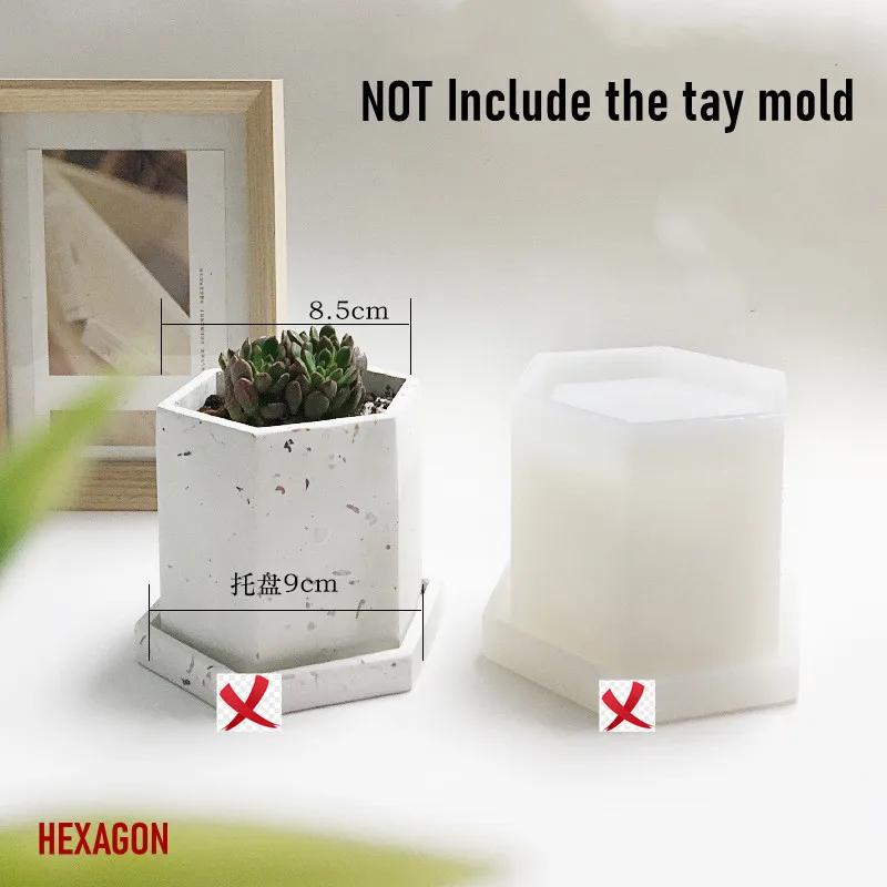 Форма для цветочного горшка из цемента, силиконовая форма для суккулентного горшка, круглая, квадратная, терраццо, форма для цветочного горшка, смола, цемент, художественные принадлежности, глиняные формы