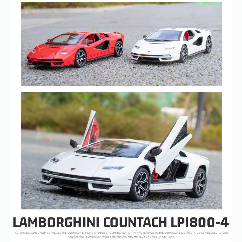 Масштаб 1/24 Lambo LPI800-4, литая под давлением модель автомобиля из сплава, игрушки, откатной автомобиль со звуком и светом для детей, коллекция подарков для взрослых