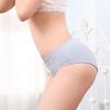 Женские трусы с кружевным декором, сплошной цвет, мягкие антисептические мягкие дышащие трусы больших размеров с высокой талией, треугольные карманы для менструации, женские трусики, трусы