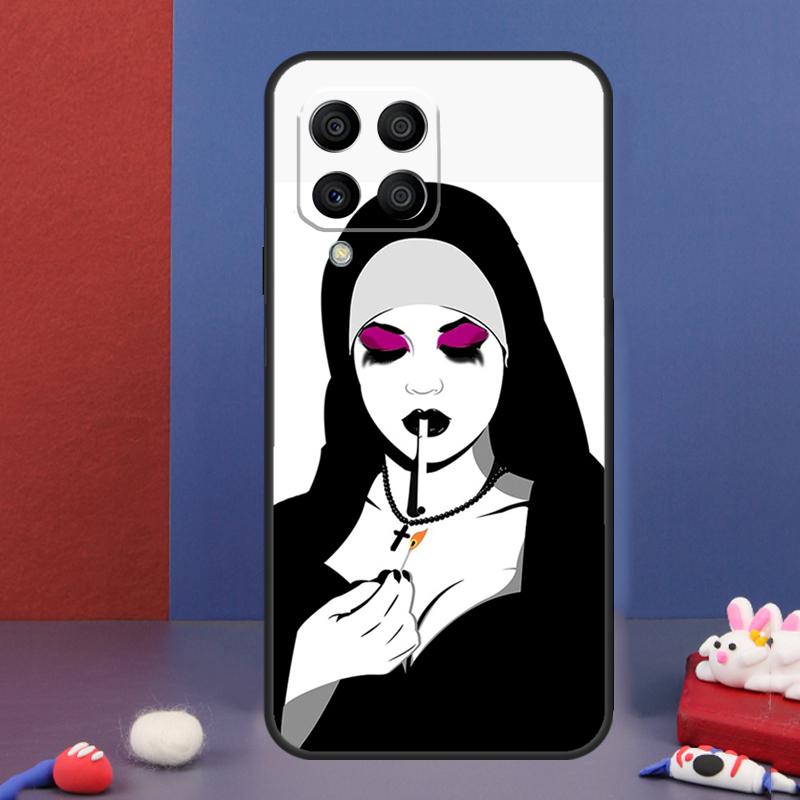Sister Style Nun Sexy Girl Case For Samsung Galaxy M16 M06 M36 M56 M15 M11 M31 M21 M53 M13 M32 M52 M35 M55 M14 M34 M54