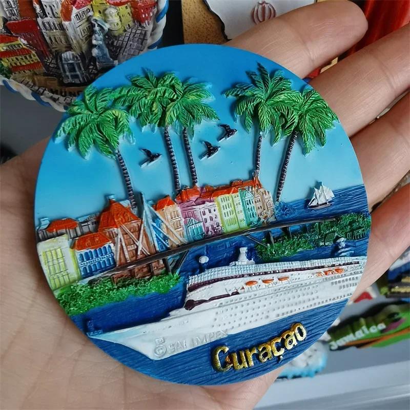 Нидерланды Кюрасао Туристические сувениры Подарок Стерео Смола Магнитные наклейки на холодильник 3D Магниты-ящерицы для холодильников
