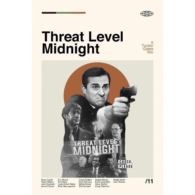 Постер к фильму «Угроза полуночи» Офис Майкл Скотт Холст Живопись Классическая Картина для Гостиной Домашний Декор