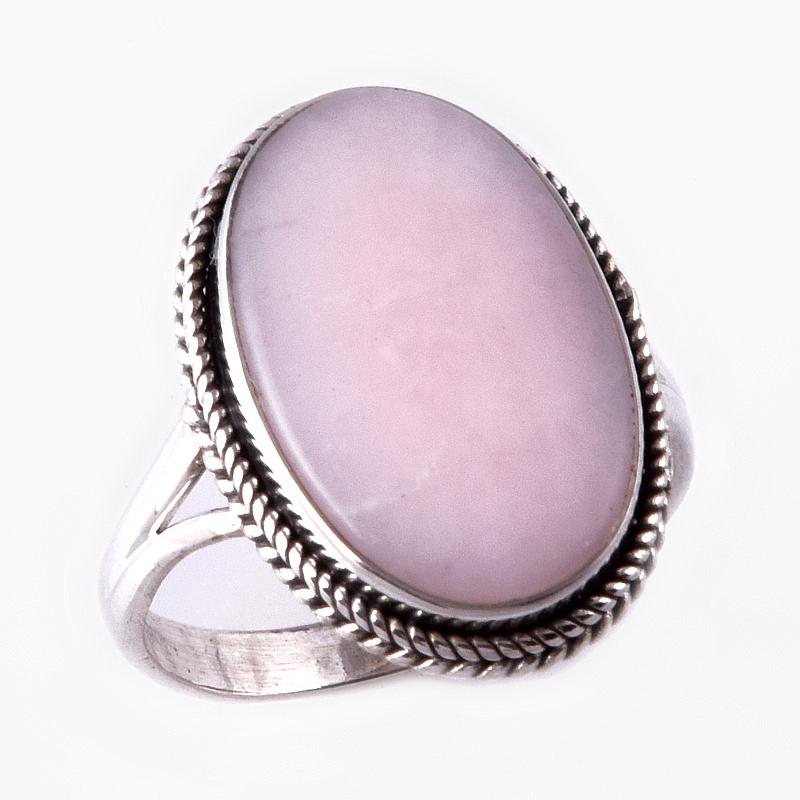 Кольцо из чистого серебра 925 пробы с натуральным розовым опалом ручной работы, размер 10 P4u11