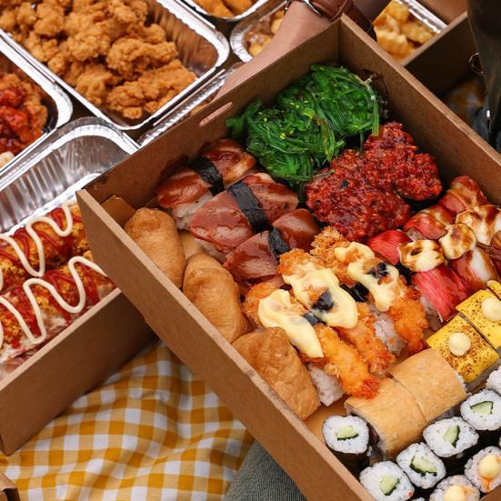 2 шт. ланч-боксы с ручкой для переноски маслостойкая прозрачная видимая крышка водонепроницаемый одноразовый контейнер одноразовый гофрированный