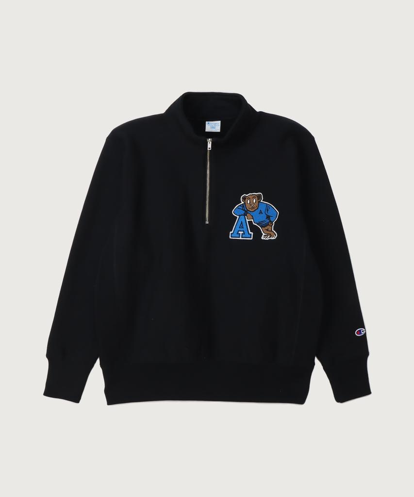 CHAMPION Reverse Weave Blu-Tack Loose Fit College Half Zip Black