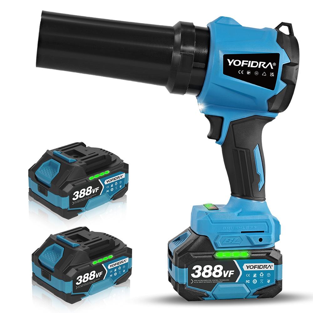 Yofidra Бесщеточный электрический турбовентилятор 350 м/с 3000 Вт Беспроводной реактивный воздуходув для снега, листьев, пыли для аккумулятора Makita 18 В