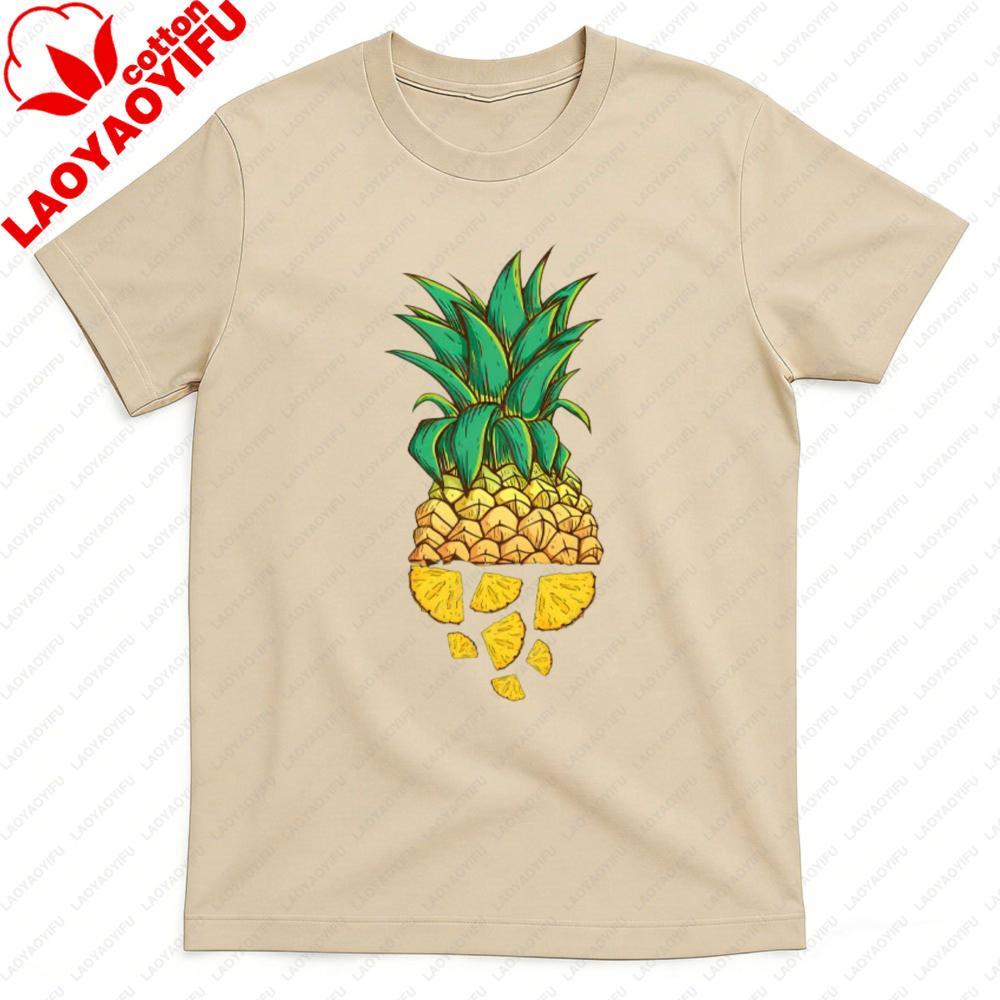 Футболка с принтом Fruit Club Одежда Футболка для любителей ананасов Мужские Топы Трендовые Y2K Оверсайз Топы