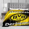 Borussia Dortmund Logo Carpet DesignFlannel blanket for bedroom, living room, sofa, and nap