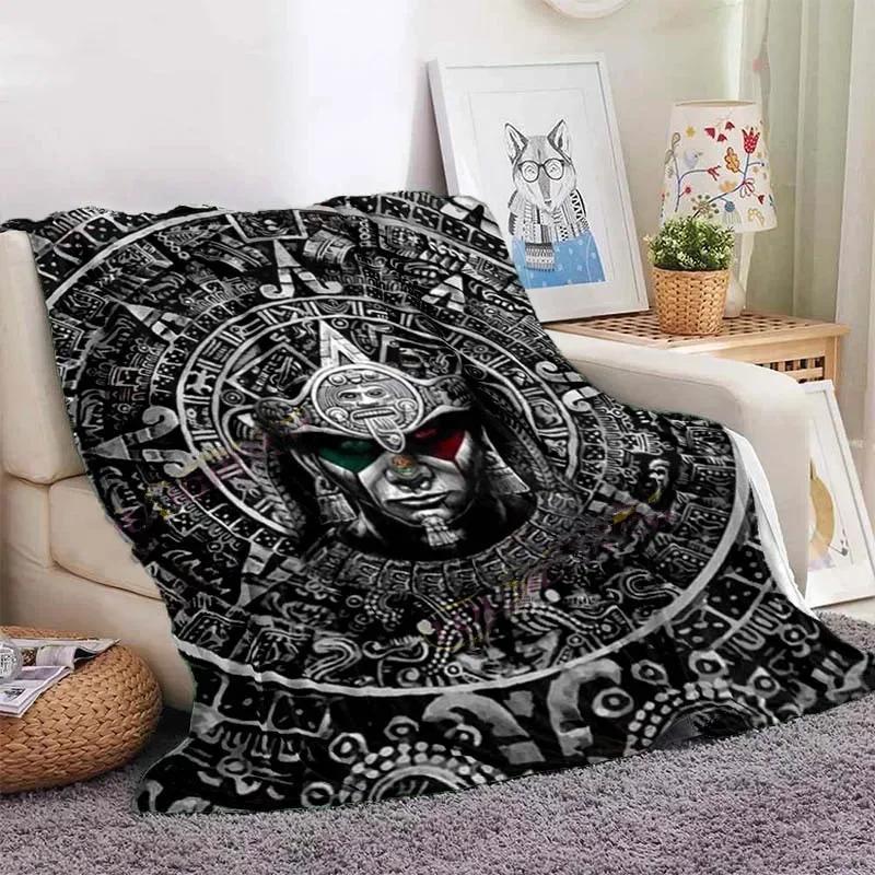 Owl Celtic Viking Blanket Tree of Life Wiccan Flannel Blanket Soft Warm Blanket Couch Bed Chair Decor for Family Camping Gifts