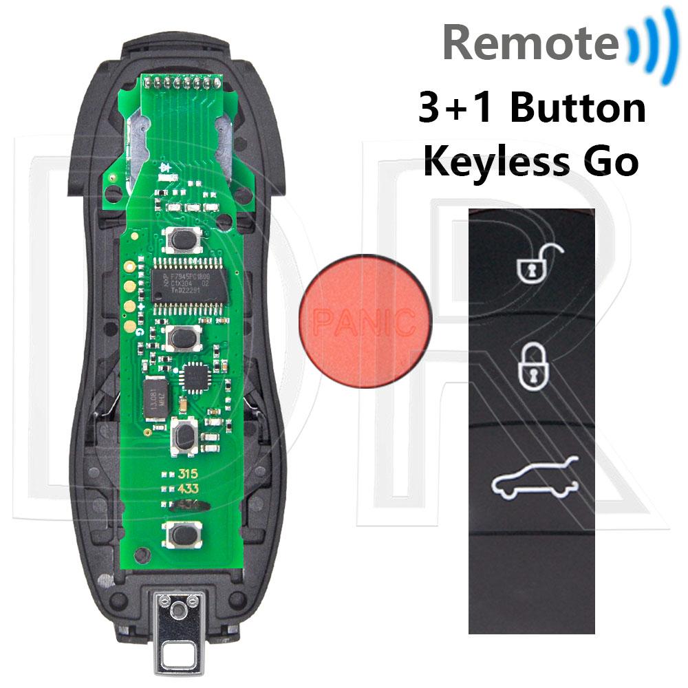 Отличный ID49 PCF7945P 315/433/434 МГц Без Бесключевого Доступа/Keyless Go Автомобильный Пульт Ключ Запчасти для DIY Для Porsche Macan Panamera Cayenne