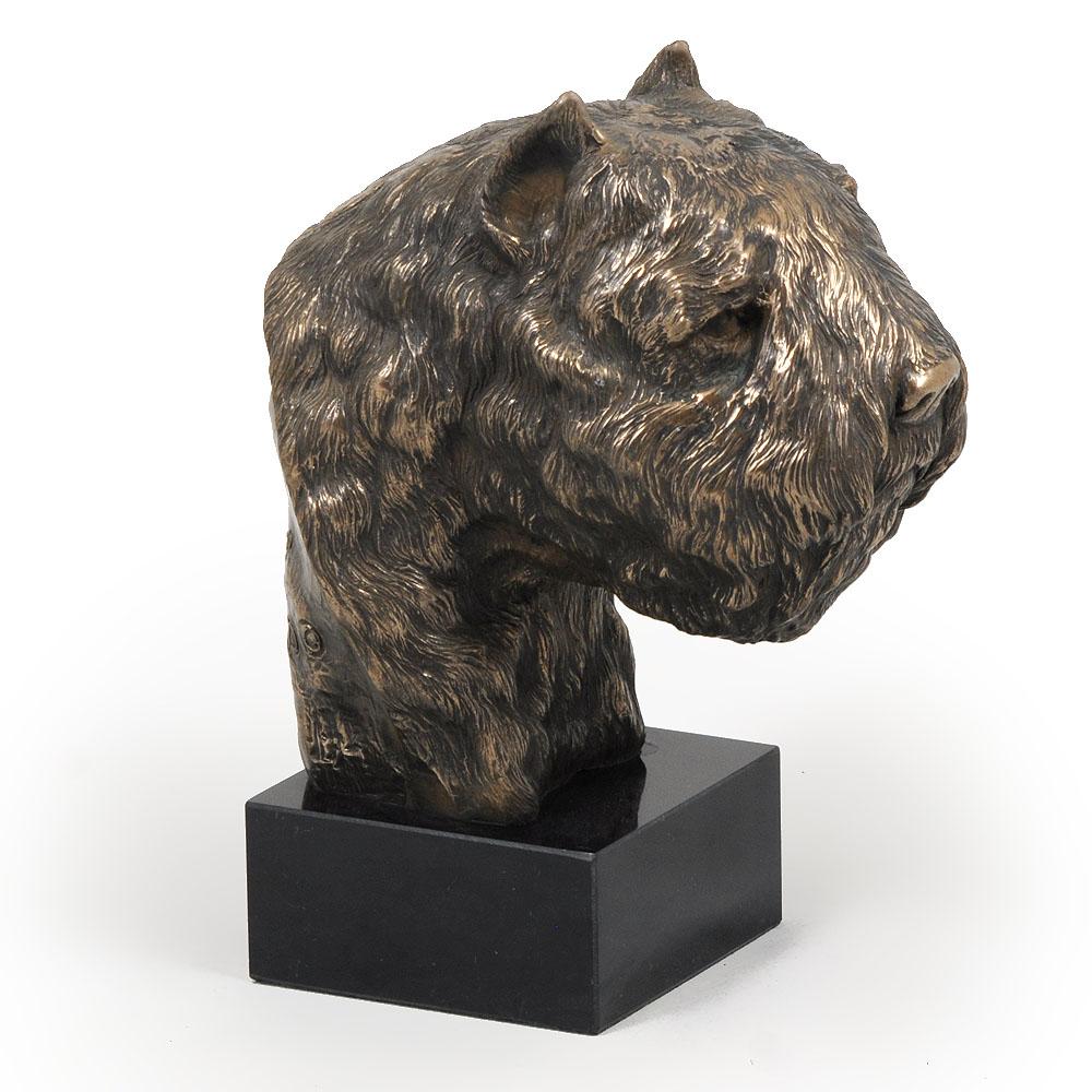 Bouvier Des Flandres, Flanders Cattle Dog - Dog Statue, Bust On Stone Base, Sculpture, Trophy for Dog Show by Art-Dog Brand