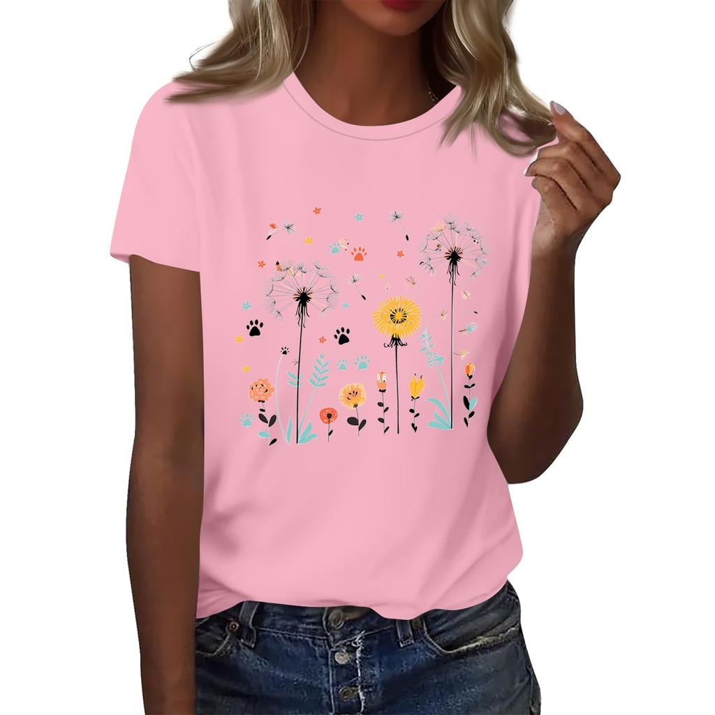 Женская мода повседневная футболка с круглым вырезом и короткими рукавами, топ, футболка, топ