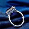 Lindon Classic 925 Sterling Silver Zircon Ring Ladies Jewelry Wedding Promise Party Gift