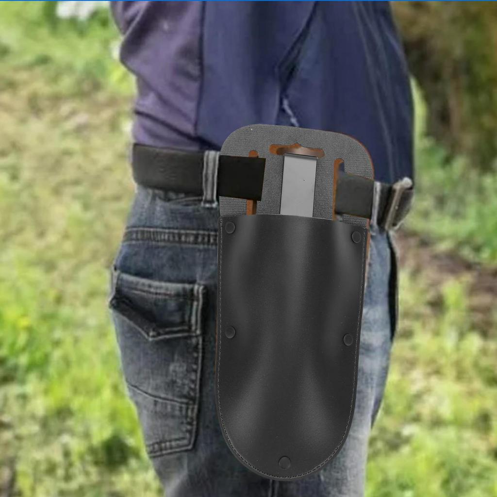 Garden Pruner Sheath PU Leather Pruning Shears Belt Holder Hanging Pouch for Garden Pliers Scissors