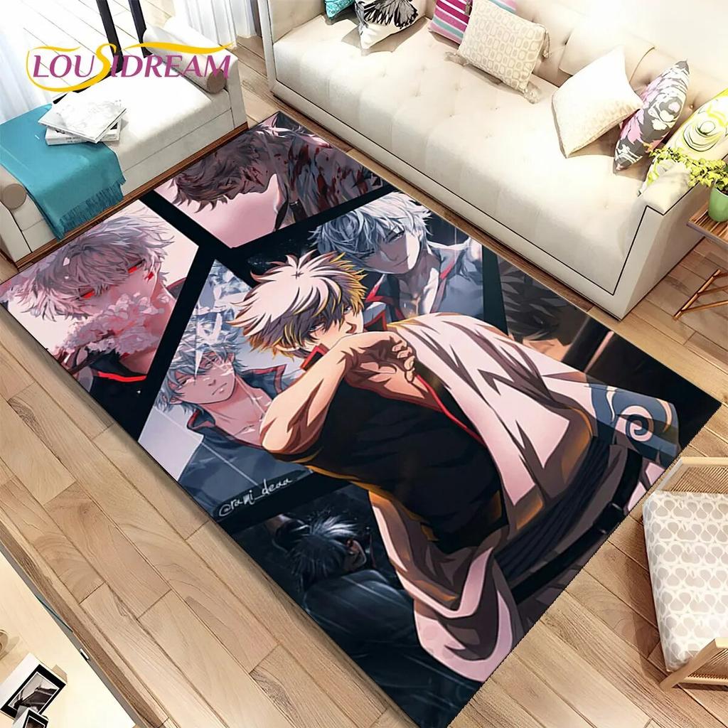 3D Gintoki Kagura Gintama аниме коврик, ковер для гостиной, спальни, дивана, коврик для украшения, детские игры, нескользящий напольный коврик