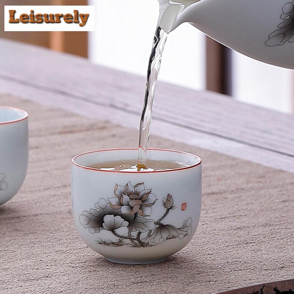 65 мл белая фарфоровая чашка Dehua, одинарная керамическая чашка, кружка для дегустации чая, чашка с ручкой-крылышком, утолщенная чашка Master Cup, чайный сервиз Kung Fu
