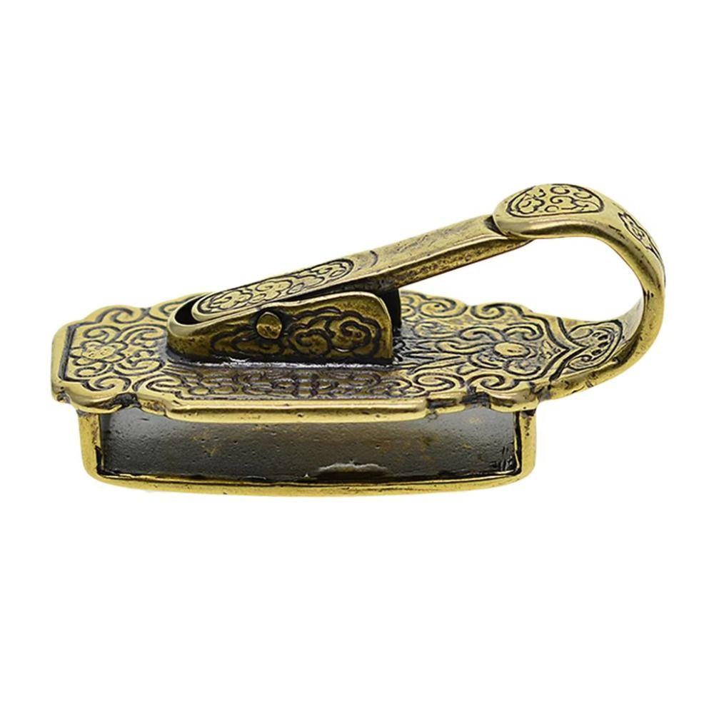 Snap Clasp Metal Belt Buckle Solid Brass Car KeyChain Waist Wallet Key Ring Waist Accessory