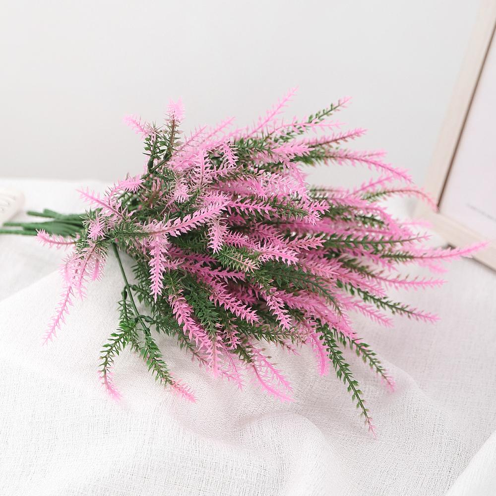 Фиолетовый искусственный букет цветов лаванды, искусственное растение для домашнего декора, сада, рождественского свадебного украшения, ваза, аксессуары для дома