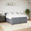 Maison Exclusive - Sommier à lattes de lit et matelas Gris foncé 200x200cm Velours