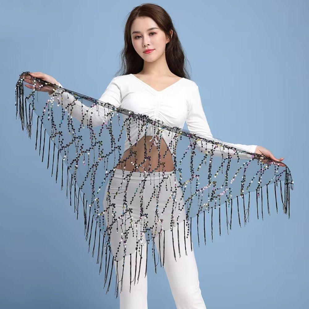 Tassel Belly Dance Hip Scarf Triangular Dancer Skirt Dance Belt Women Waist Chains  Latin Dancer