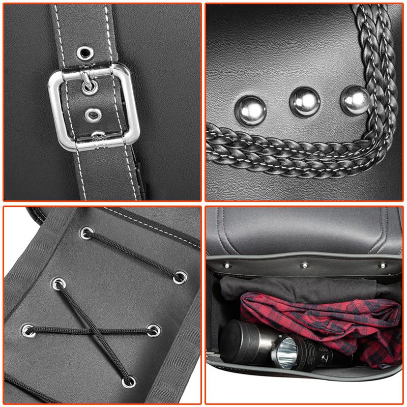 Пара мотоциклетных седельных сумок, синтетические боковые сумки из искусственной кожи, сумка для хранения инструментов, универсальная, подходит для Honda/Suzuki/Kawasaki/Yamaha