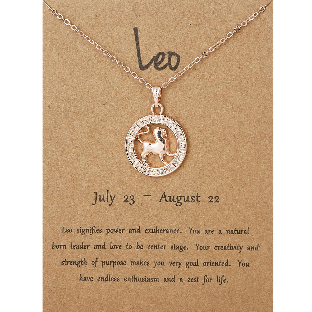 3D 12 Созвездие Ожерелье Подвеска Ювелирные Изделия, Подарок с Открыткой