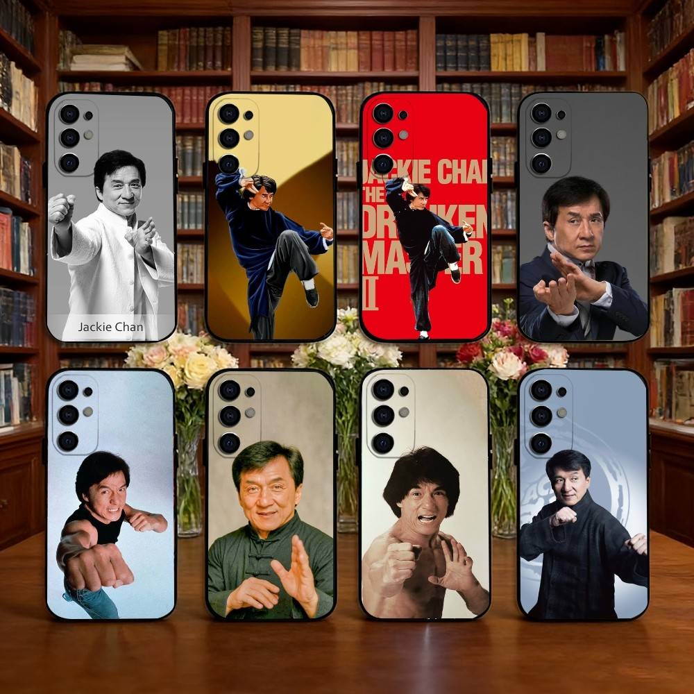 Jackie Chan Phone Case Black Silicone Soft For Samsung S25,S24,S21,S22,S23,S30,Ultra,S20,Plus,Fe,Lite