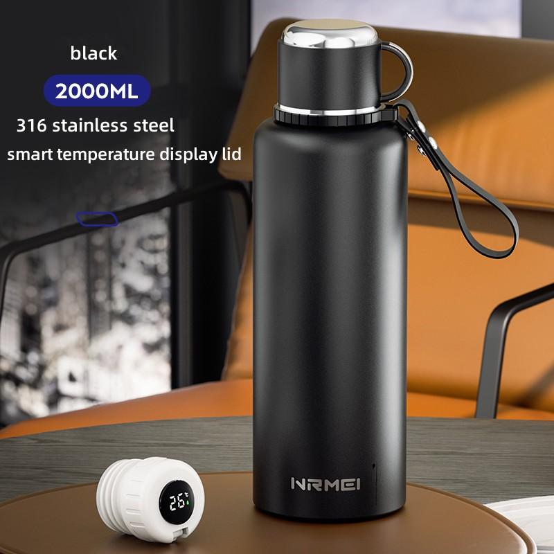 2L Термос из нержавеющей стали для горячего кофе Вакуумная термобутылка для воды Изолированная чашка Термосы с двойными стенками для путешествий