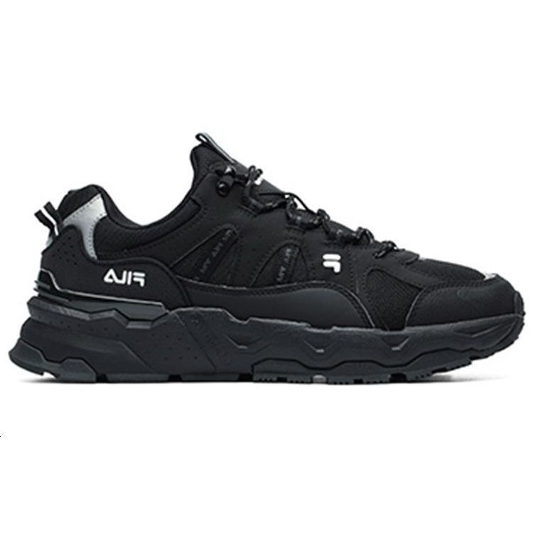 Fila Trek 1S Ткань Синтетическая кожа Спортивный Комфорт Низкий верх Повседневная обувь для образа жизни Мужская повседневная обувь Черный F12M144127FBK